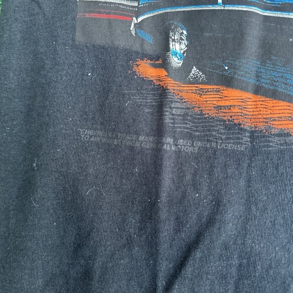 Vtg Airways Chevrolet Mens L Black Tee Get Your Kicks In A Trick Fifty Six - Picture 4 of 9